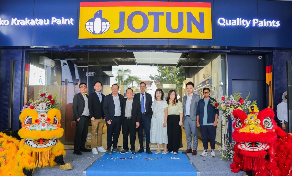 jotun flagship store krakatau paint medan, cat rumah minimalis, inspirasi warna cat dinding, cat interior