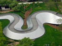 BP Pedestrian Bridge in Millennium Park by Frank Gehry & SOM