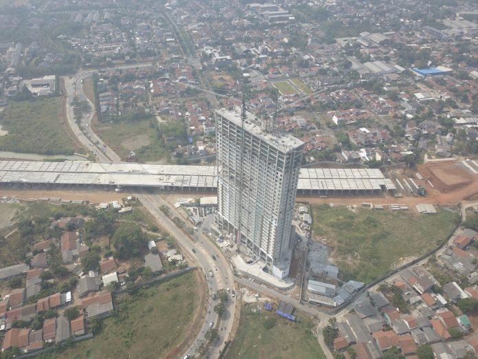 Progress Struktur Bangunan Tower Alexandria Condominium Silk Town Mencapai 100 Persen Bintaro Jaya High Rise, silk town