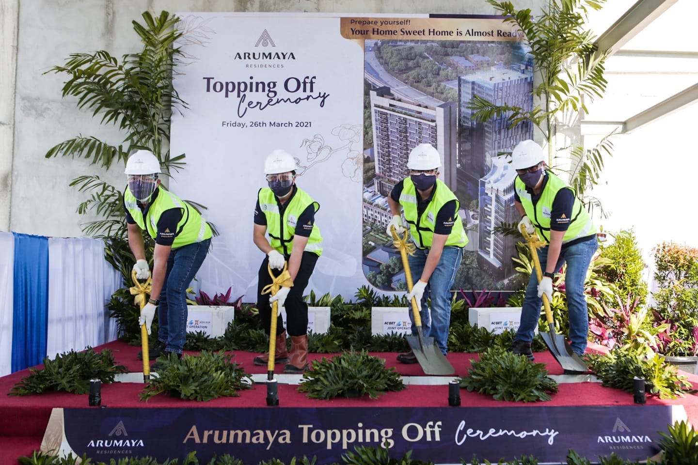 topping off Arumaya Residences