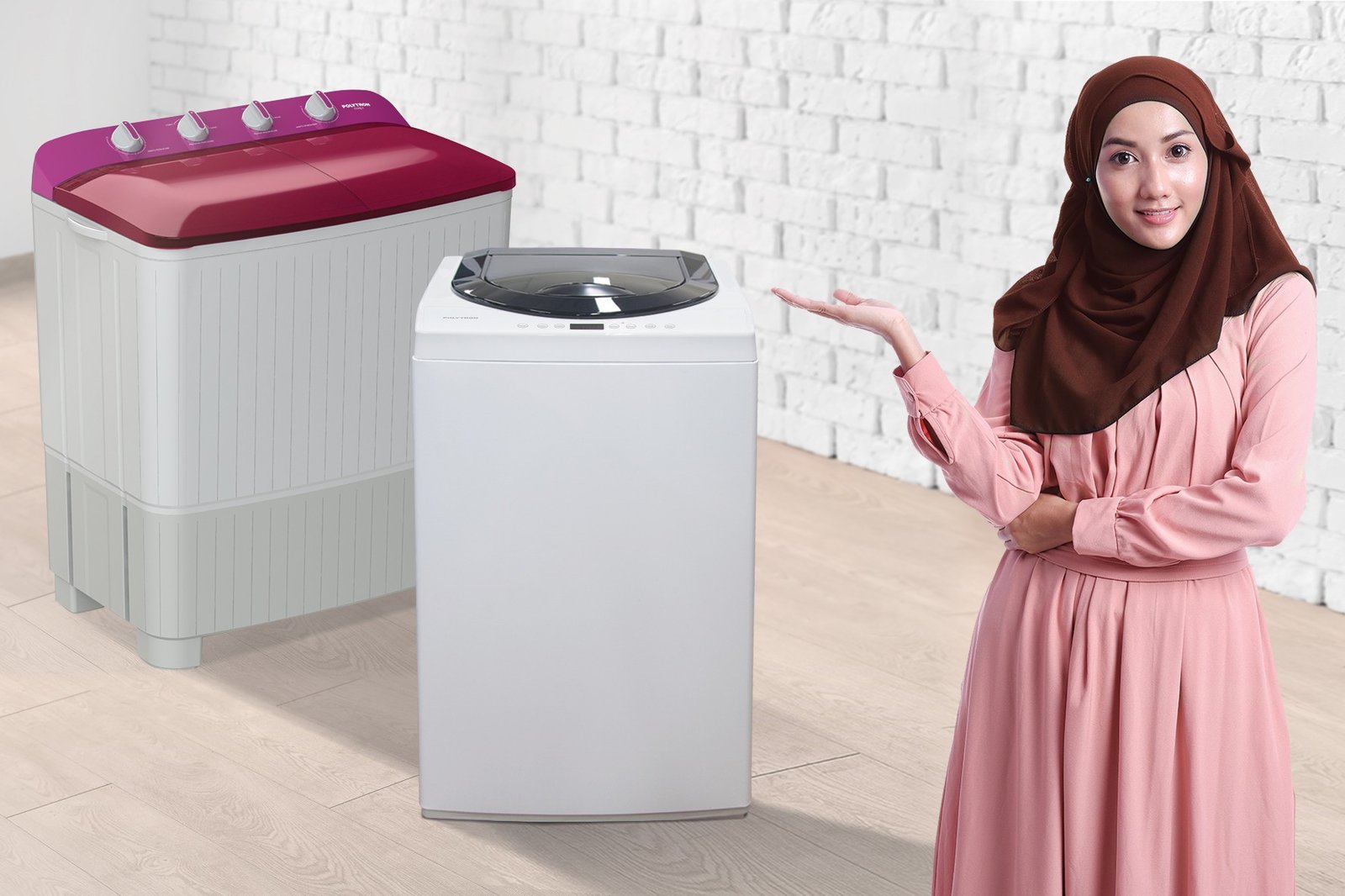 mesin cuci polytron hijab