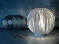 Philips LED table lamp printed from recycled CDs