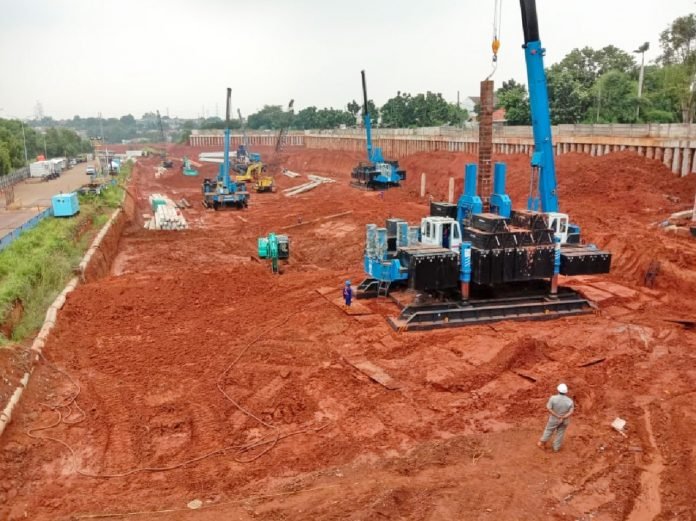 Progres pembangunan proyek Apartemen The Parc dalam kawasan SouthCity