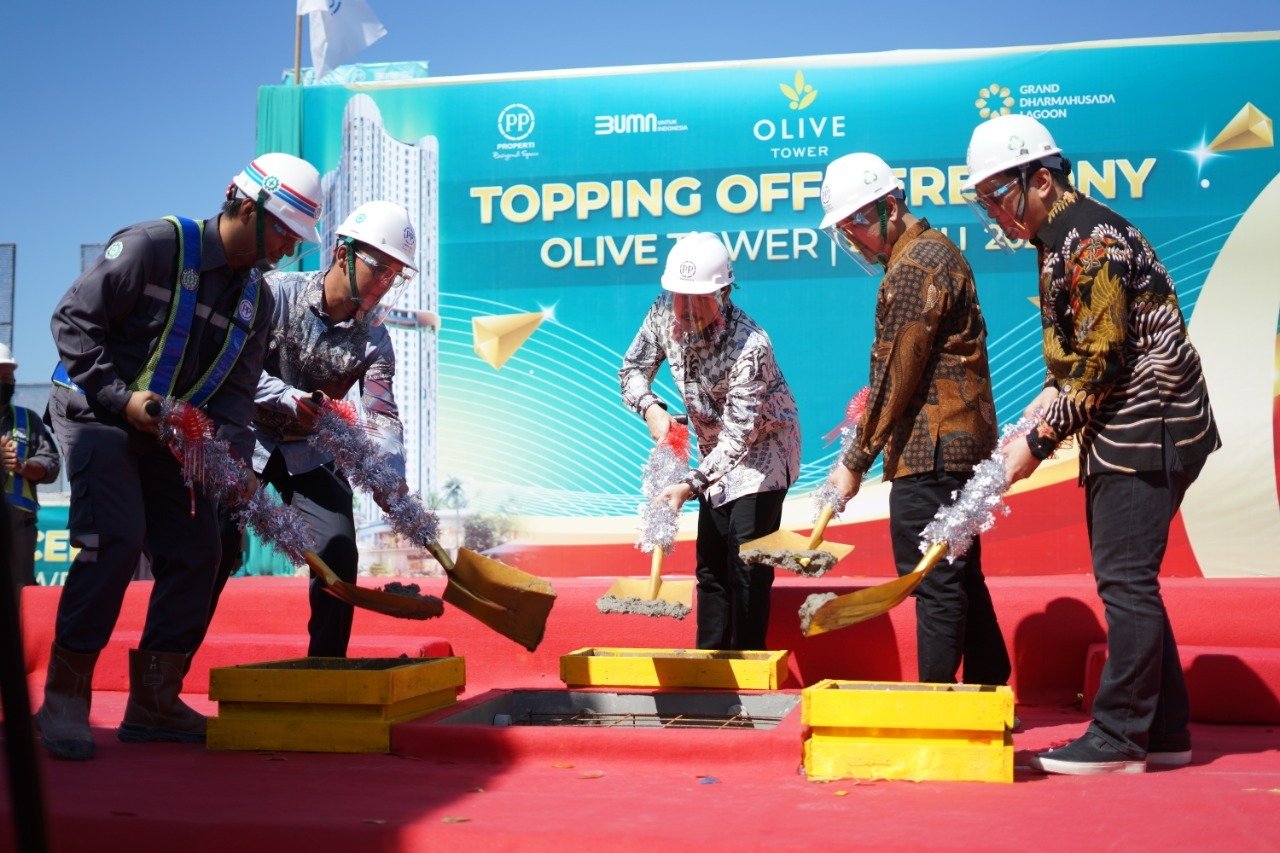 tutup atap Olive Tower di apartemen grand dharmahusada lagoon