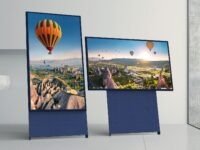 Samsung The Sero mampu berpindah orientasi antara horizontal dan vertikal, persis seperti cara pengguna menikmati konten pada smartphone atau tablet
