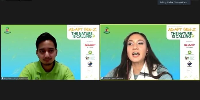 Salah satu pembicara tamu sharp webinar yang dihadirkan adalah Nadine Chandrawinata