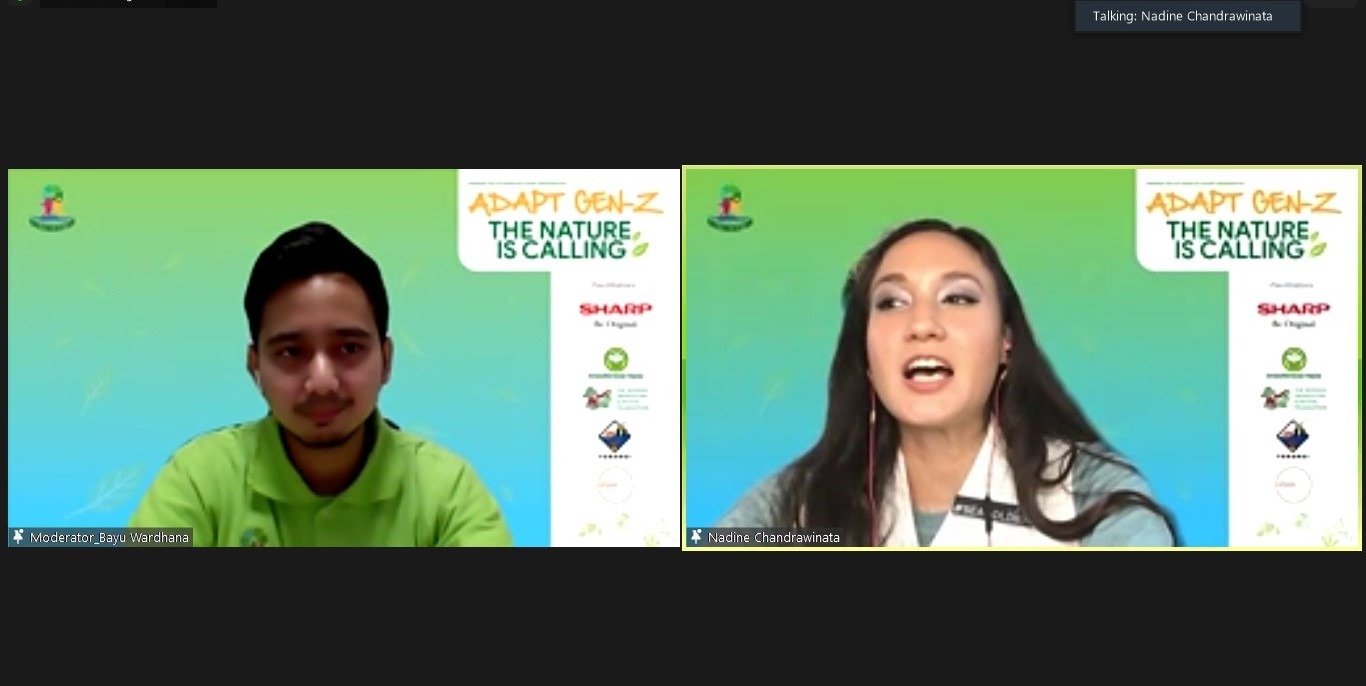 Salah satu pembicara tamu sharp webinar yang dihadirkan adalah Nadine Chandrawinata