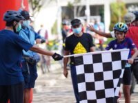 Kegiatan bike track di Metland Transyogi