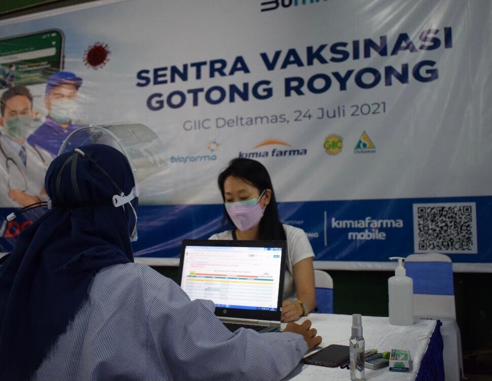 vaksin gotong royong di kota deltamas