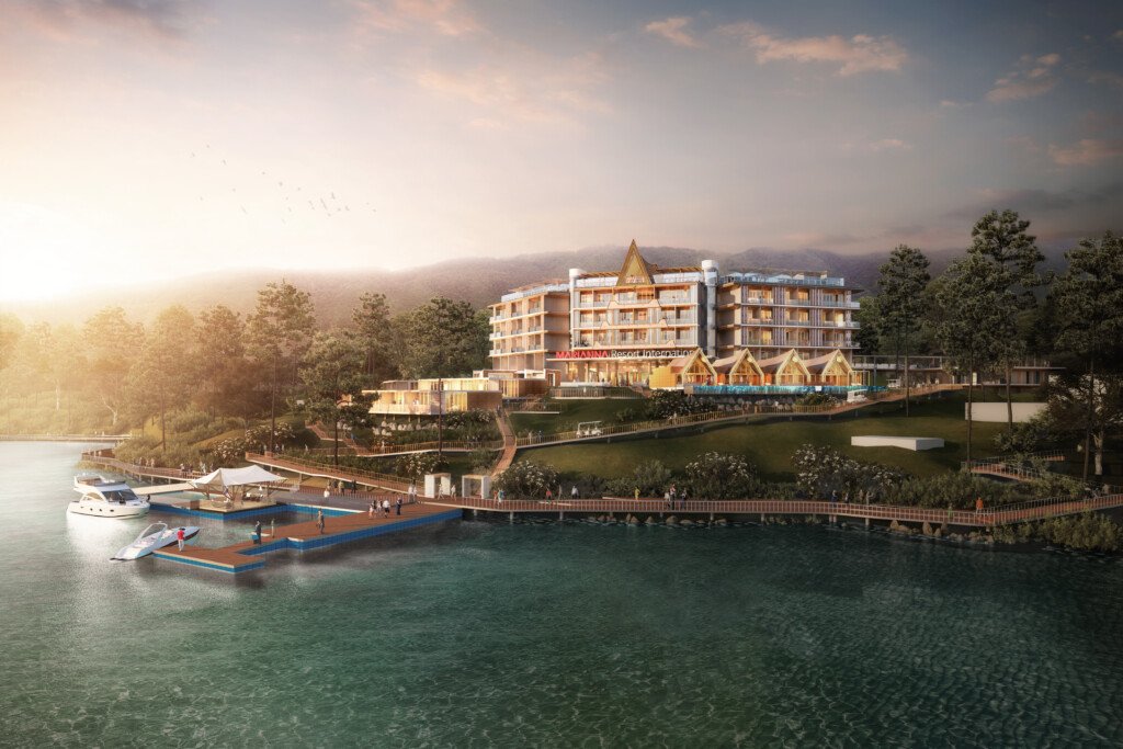 Tampak Marianna Resort dari Danau Toba