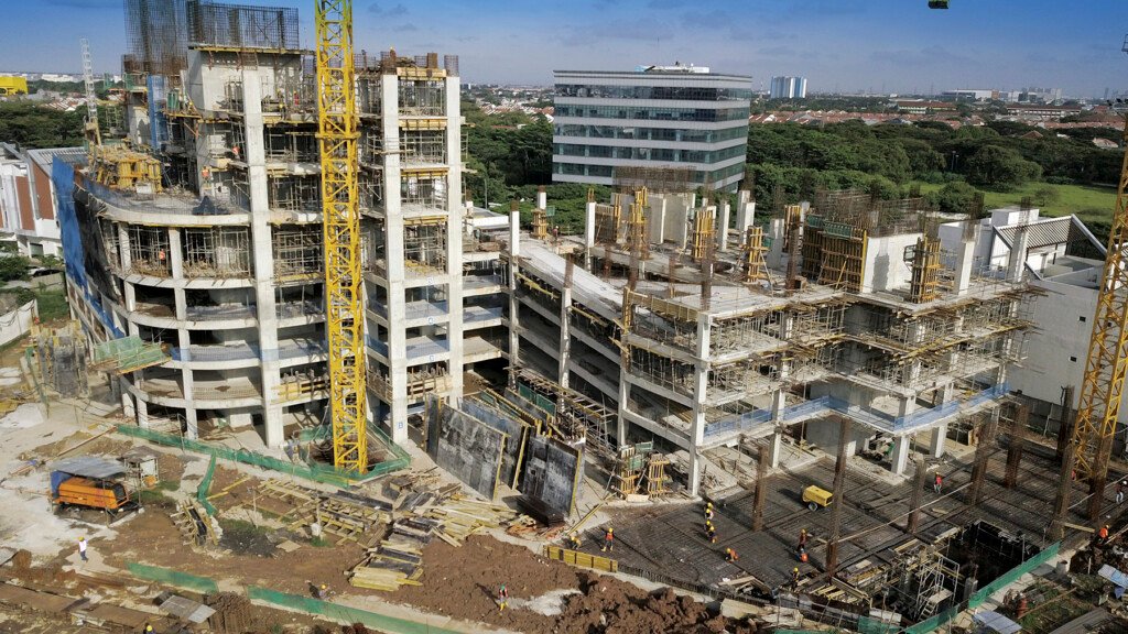 Progres pembangunan Cleon Park Apartment