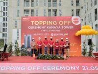topping off Tower Kamaya pada proyek Apartemen Akasa Pure Living di BSD City
