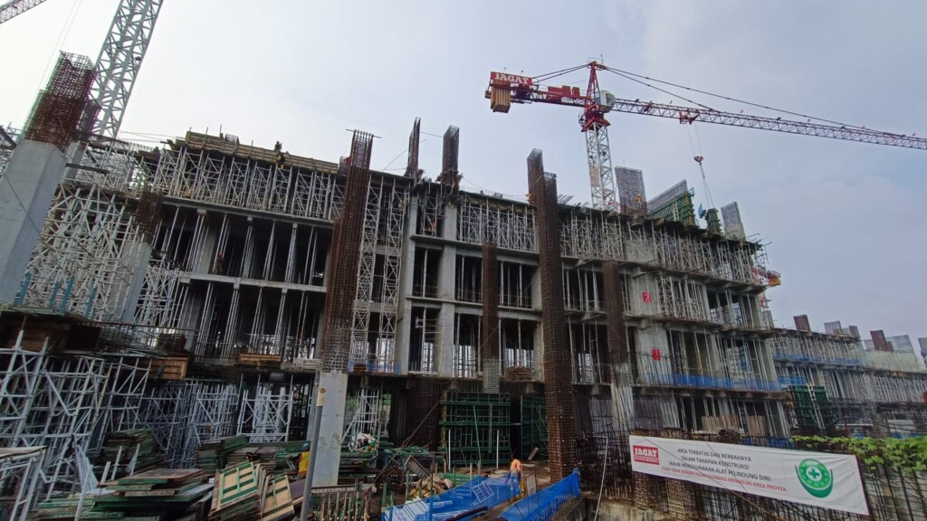 Progres pembangunan Apartemen Antasari Place hingga awal September 2022