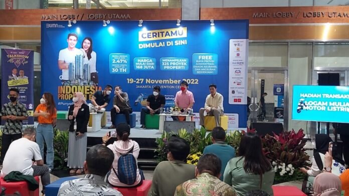 talkshow “GUE, BELI PROPERTI NOW! LOE” (1) Talkshow “GUE, BELI PROPERTI NOW! LOE” digelar di sela pameran properti IPEX 2022 di JCC