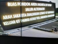 banjir di Tol Pondok Aren-Serpong