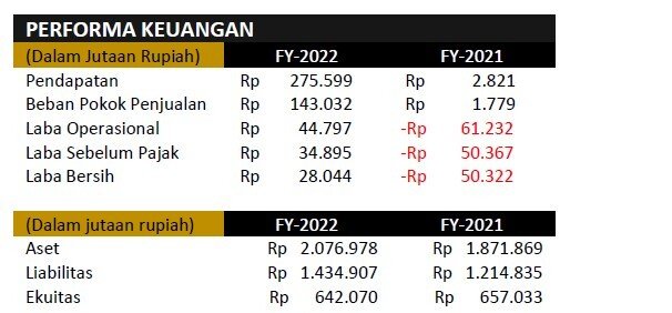 Performa Keuangan triniti land