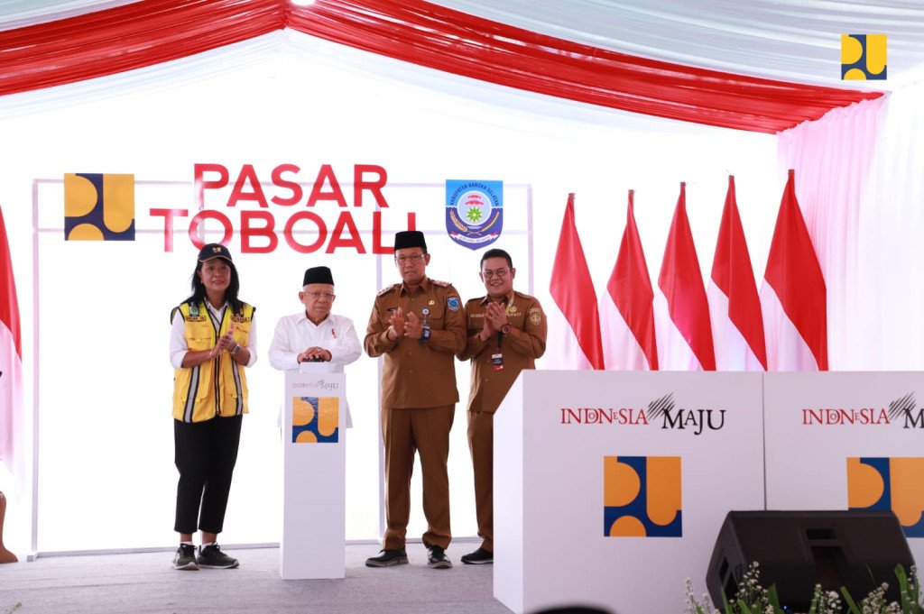 Wapres Ma’ruf Amin Resmikan Pasar Toboali di Bangka Selatan