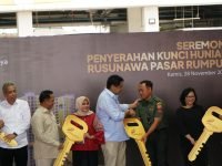 serah terima kunci rusun pasar rumput, menteri pkp, program 3 juta rumah, maruarar sirait, rumah susun