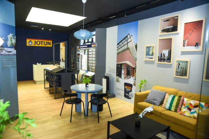 jotun flagship store bandung, jotun studio bandung, inspirasi warna cat jotun