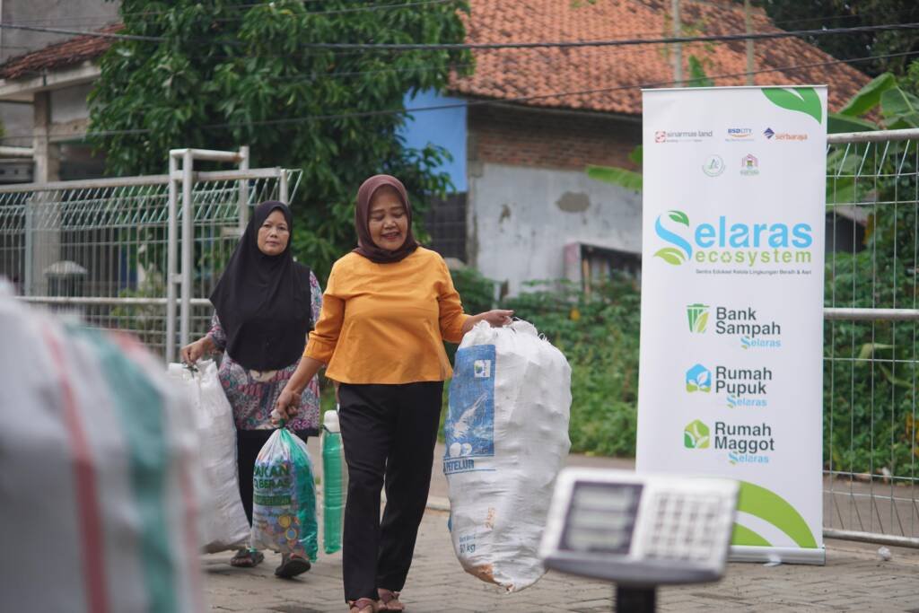 bank sampah selaras, pengelolaan sampah, csr sinar mas land