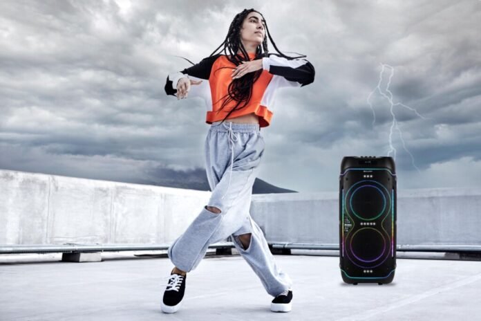 sharp portable party speaker