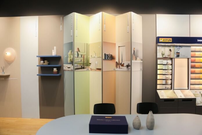 jotun flagship store krakatau paint medan, cat rumah minimalis, inspirasi warna cat dinding, cat interior