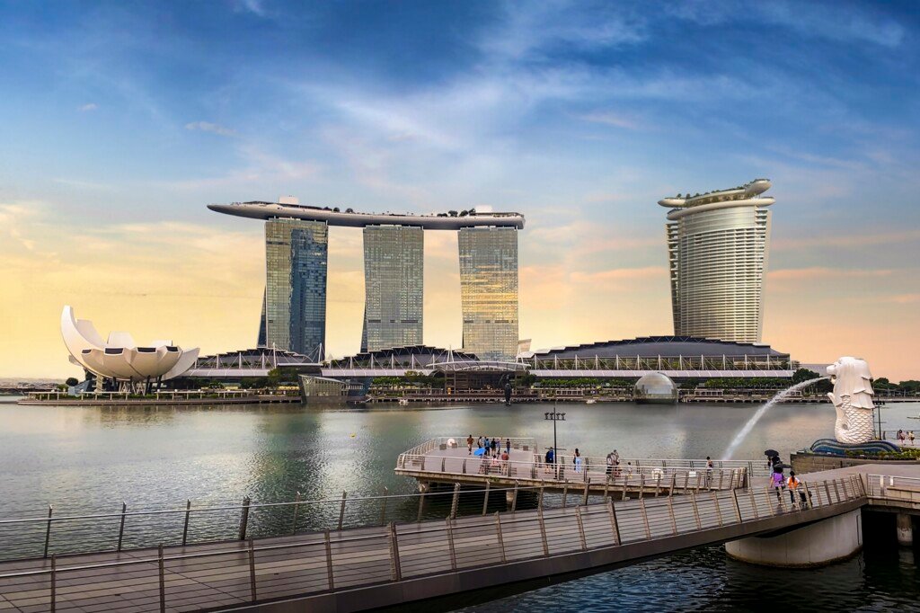view las vegas sands, marina bay sands singapura,