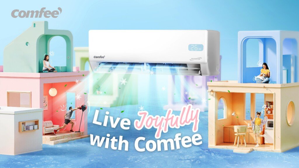 kampanye ac comfee gusto indonesia teknologi gold fin active clean+ desain modern hemat energi