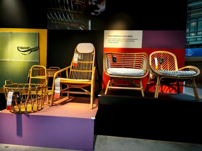 produk umkm di ikea alam sutera, produk lokal indonesia, furnitur rotan