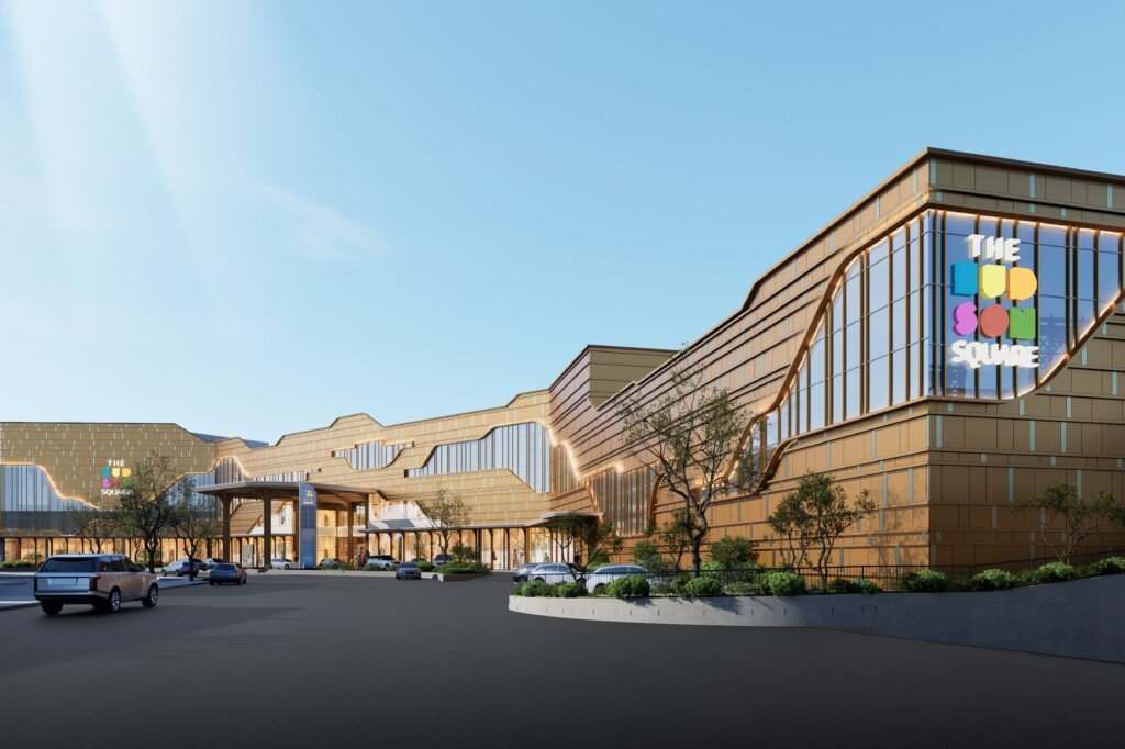 Tampak depan Hudson Square Gading Serpong, pusat hiburan dan gaya hidup dari Paramount Land.