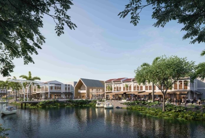 ruko waterfront pertama di karawang di district east karawang ion terrace clarke quay peluang investasi properti komersial