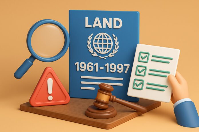 pemegang sertipikat tanah1961–1997
