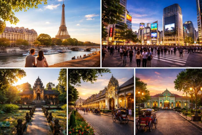 suasana kota dan arsitektur di berbagai destinasi dunia dan Indonesia sebagai representasi konsep #arsitekTOUR