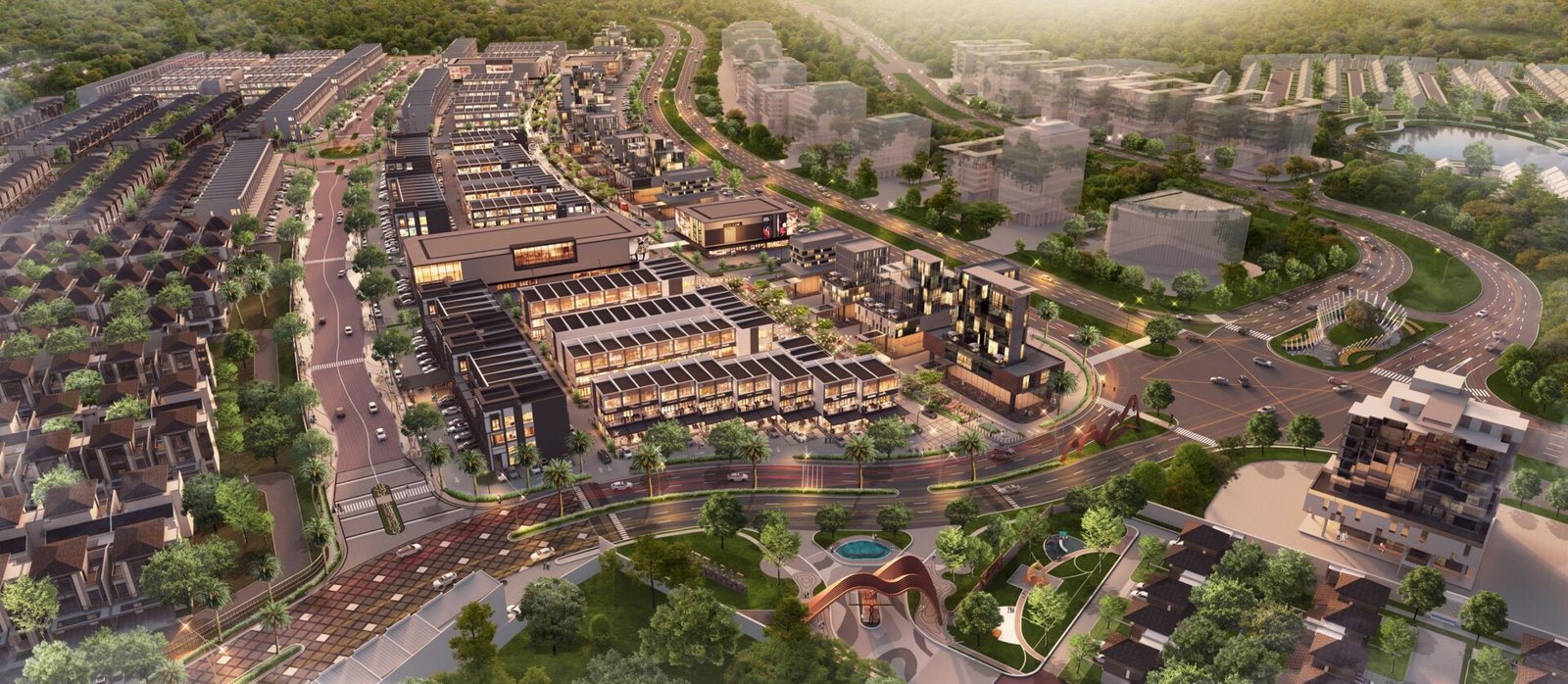 Masterplan Pasadena Central District seluas 40 hektar di Paramount Gading Serpong dengan konsep terintegrasi.