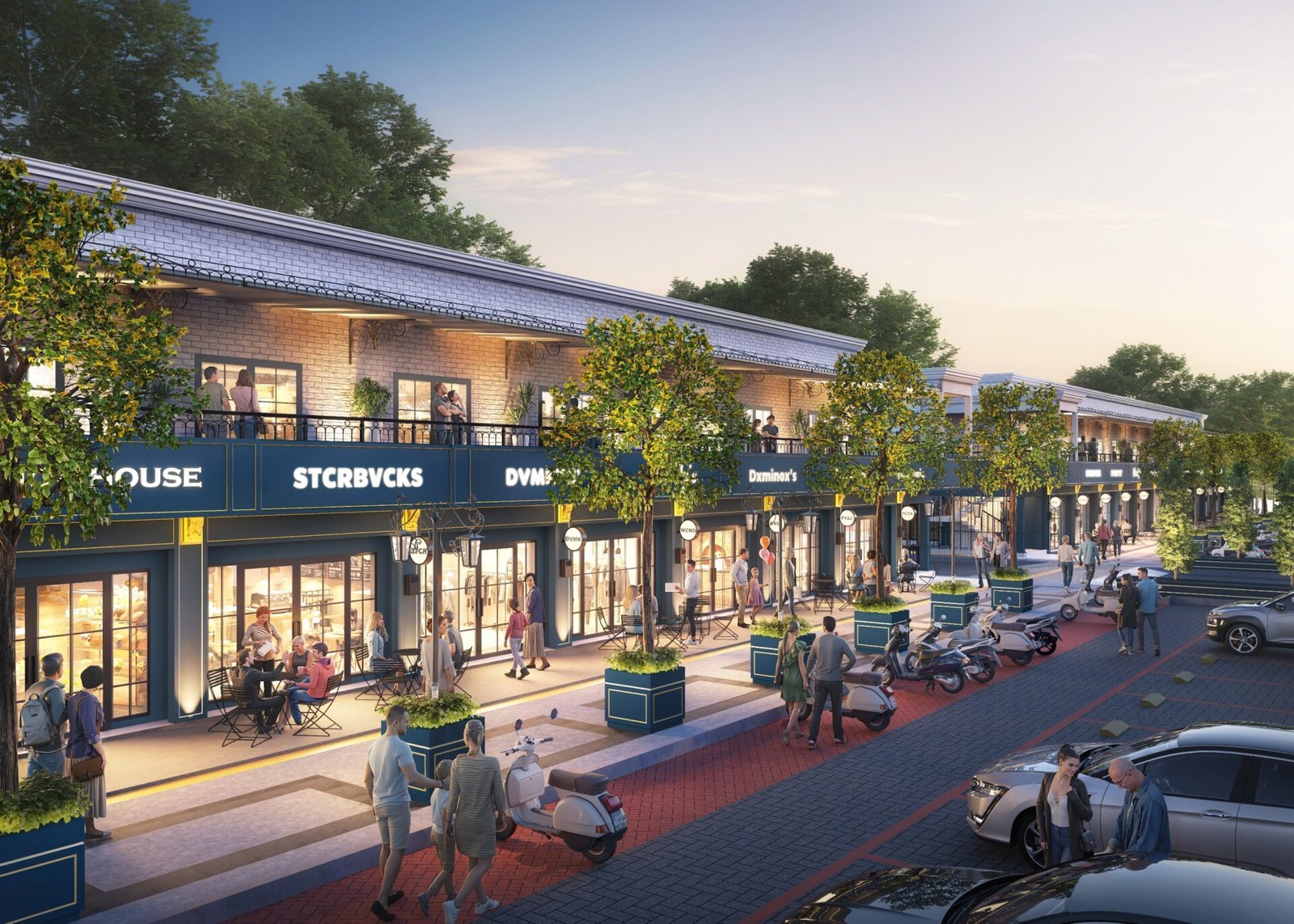 Malibu Walk Jababeka dengan area pedestrian luas dan tenant lifestyle di kawasan Movieland Cikarang.