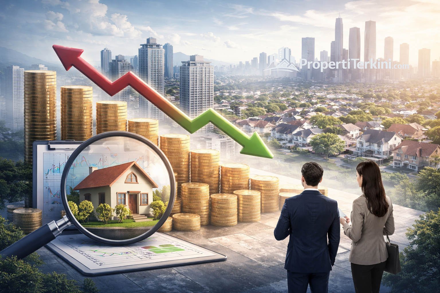 ilustrasi harga rumah sekunder turun di tengah inflasi tinggi 2026