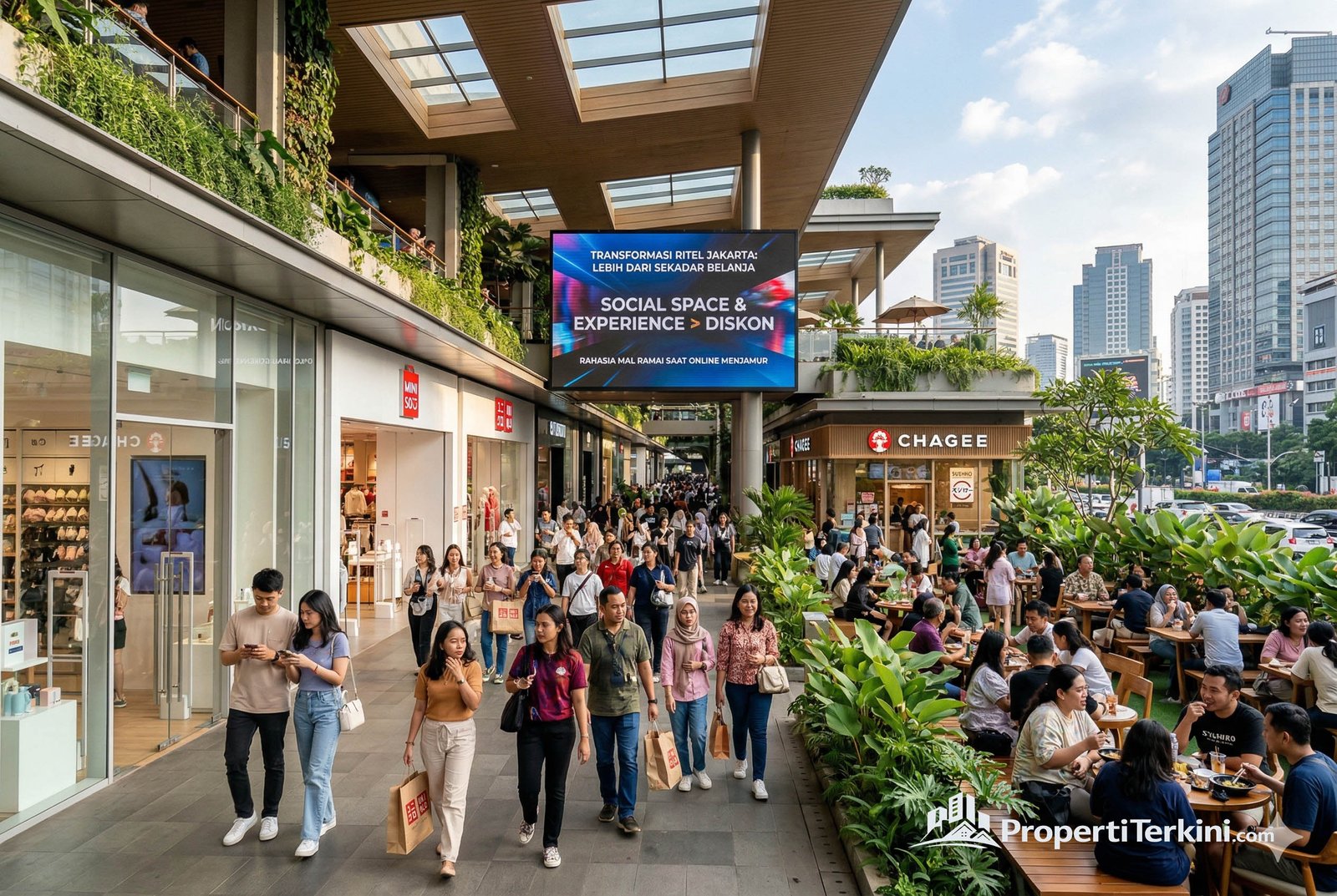 transformasi-ritel-jakarta-konsep-open-air-social-space Ilustrasi transformasi ritel pusat perbelanjaan (mal) Jakarta