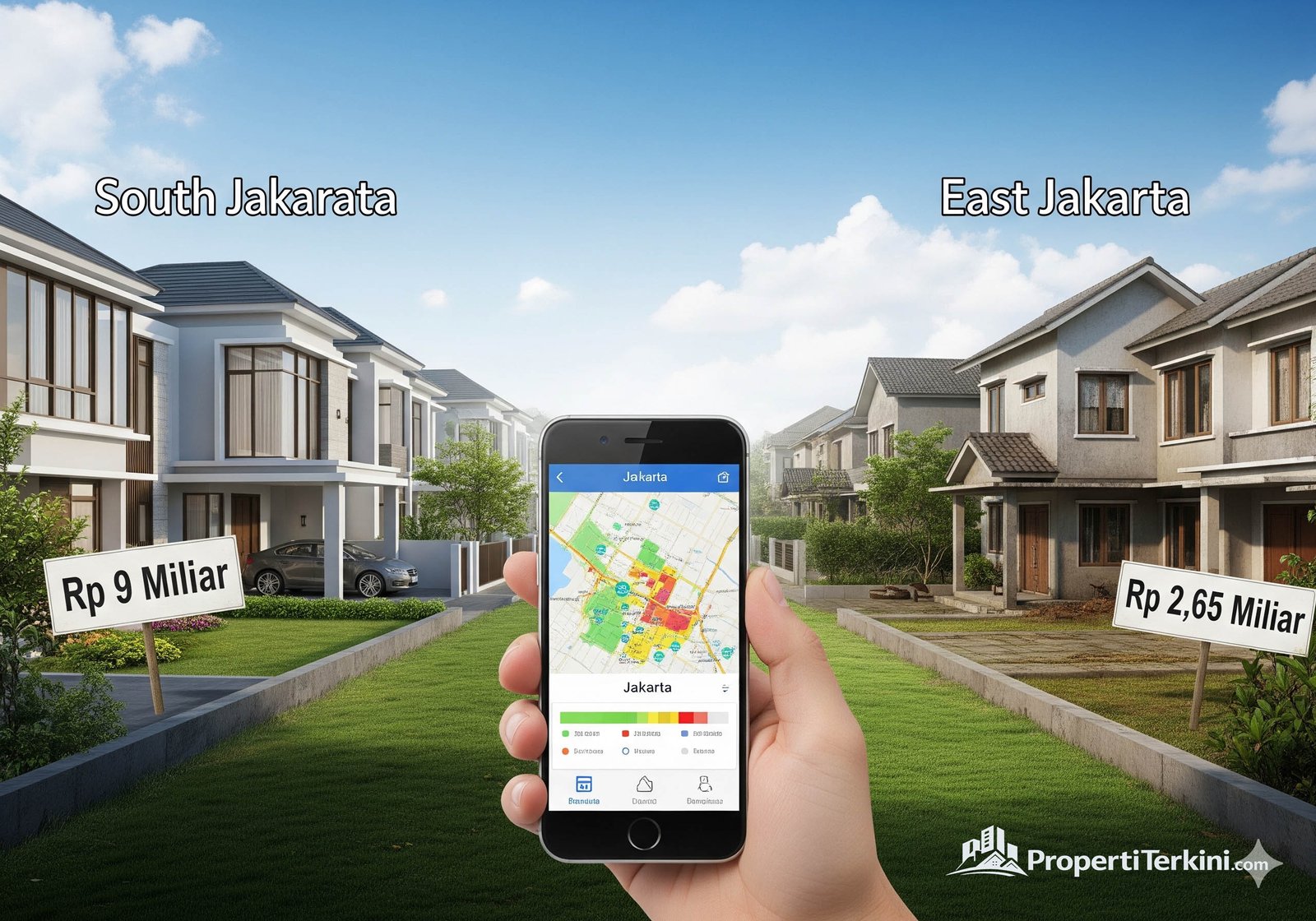 perbandingan harga rumah Jakarta makin jomplang