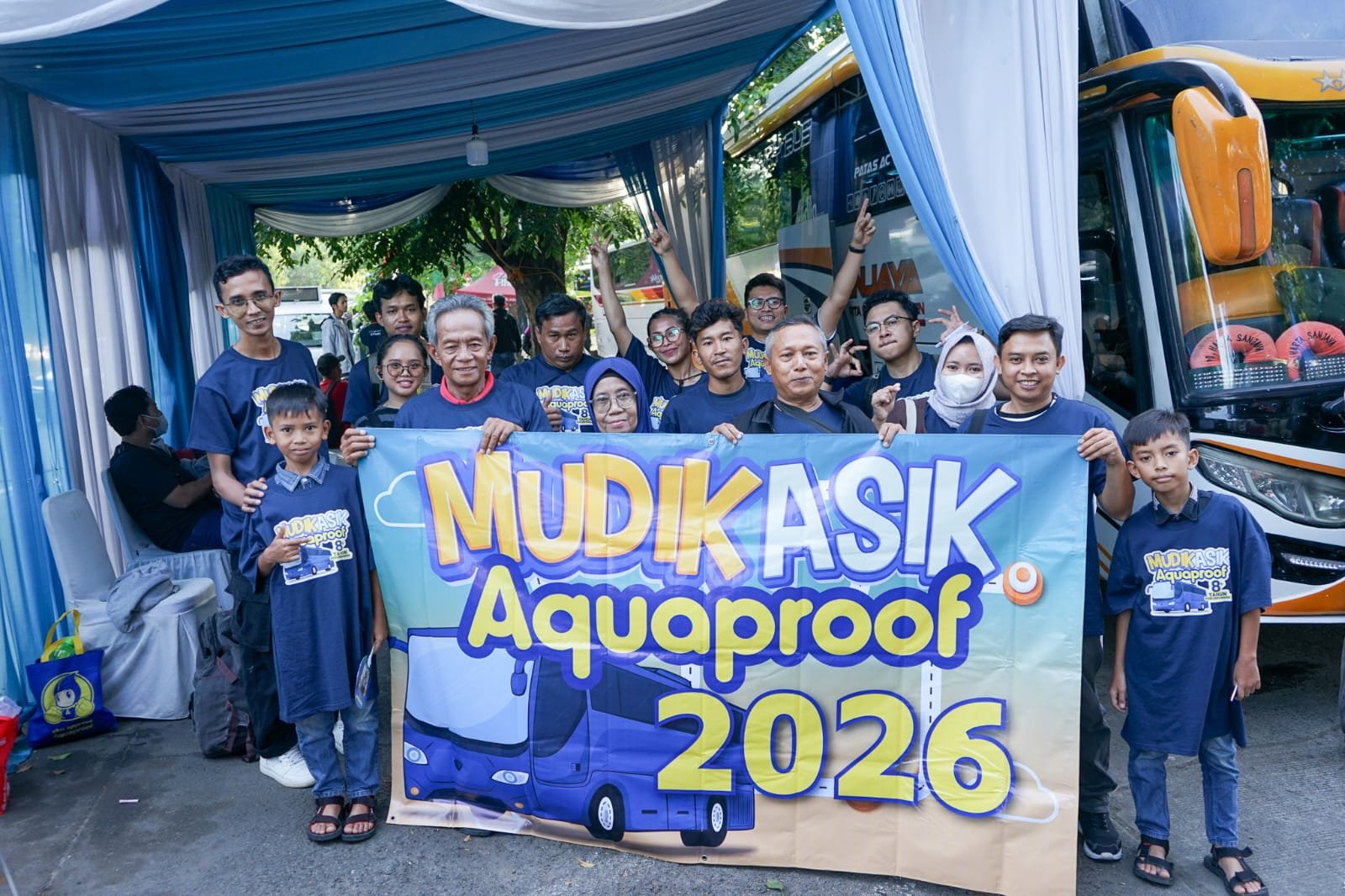 Peserta program mudik gratis Aquaproof 2026
