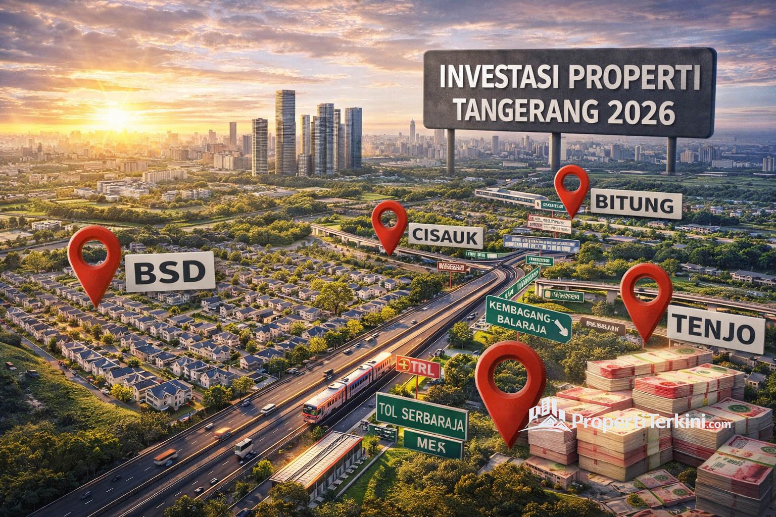 peta-investasi-properti-koridor-barat-jakarta-2026-bsd-cisauk-bitung-tenjo Ilustrasi peta investasi properti koridor barat Jakarta 2026 meliputi BSD, Cisauk, Bitung, dan Tenjo dengan akses tol dan MRT