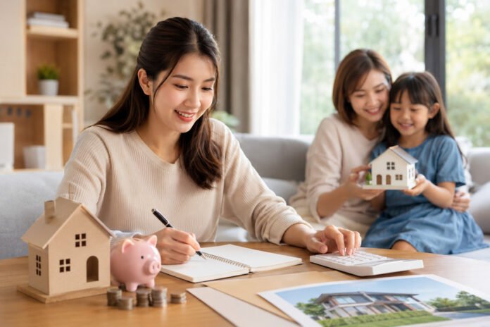 Ibu mengatur keuangan keluarga untuk mewujudkan rumah impian