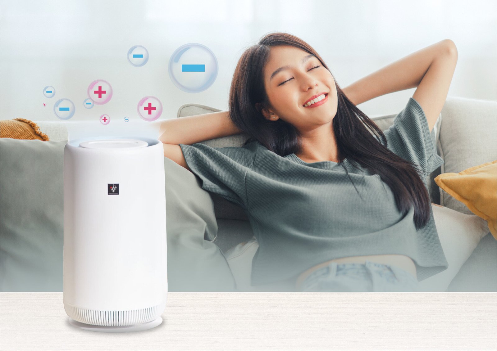 air purifier Sharp yang membantu menjaga kualitas udara indoor.