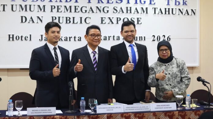 Manajemen PT Pudjiadi Prestige Tbk saat RUPS Tahunan Tahun Buku 2025