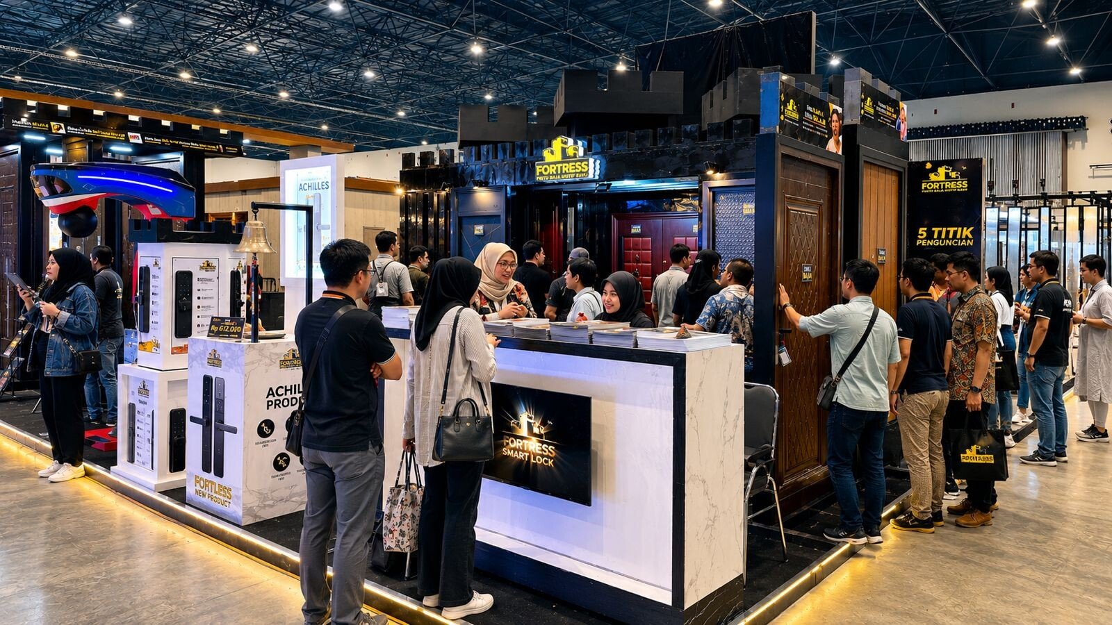 Booth FORTRESS dan FORTRESS SMARTLOCK di Megabuild Indonesia 2026