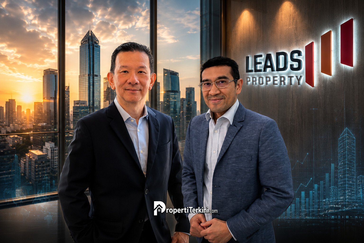 Martin Hutapea dan Darsono Tan dari Leads Property Services Indonesia