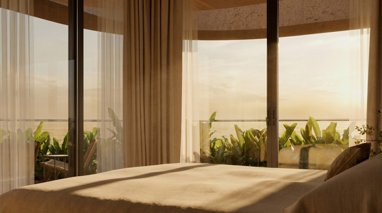 Interior kamar Luna Residences di Nuanu Creative City, Bali