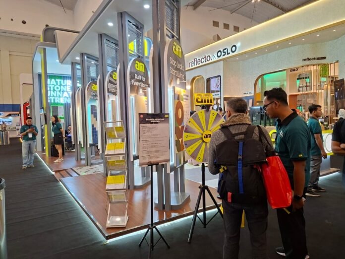 am-mortar-indobuildtech-2026-booth-interaktif-material-bangunan AM Mortar IndoBuildTech 2026