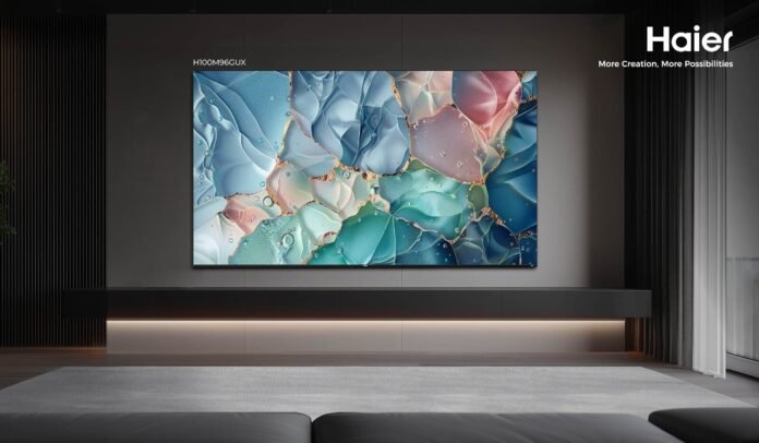 Haier Indonesia memperkenalkan TV H100M96GUX 100 inci