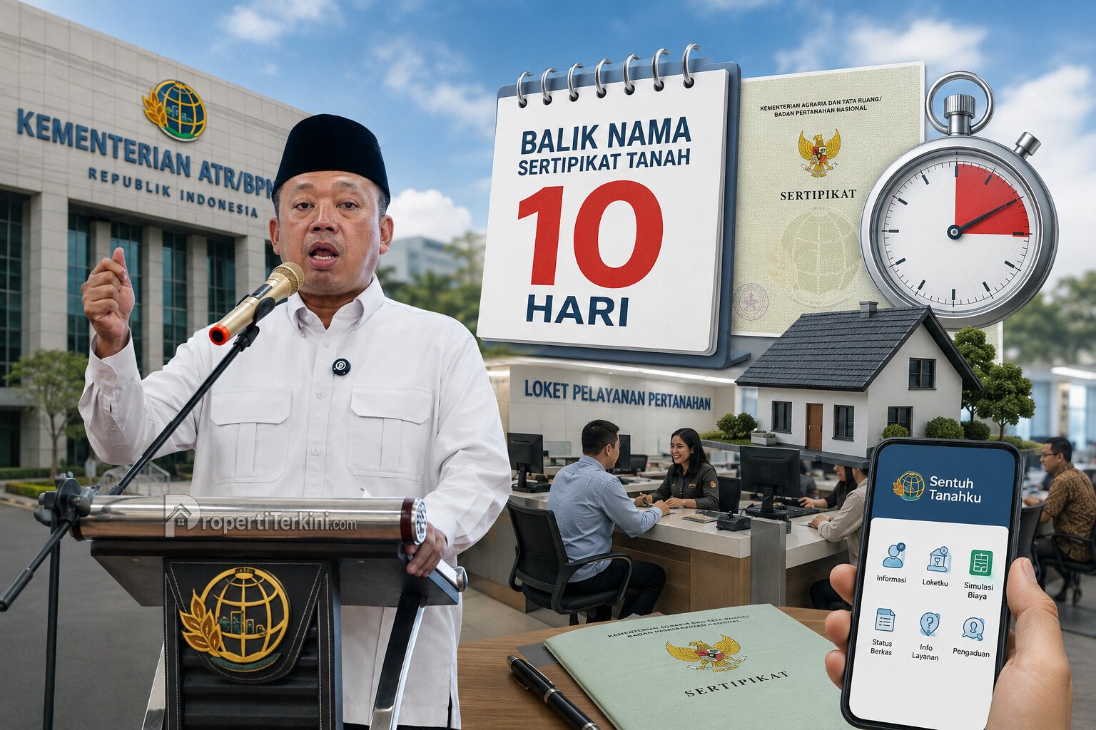 balik nama sertifikat tanah maksimal 10 hari