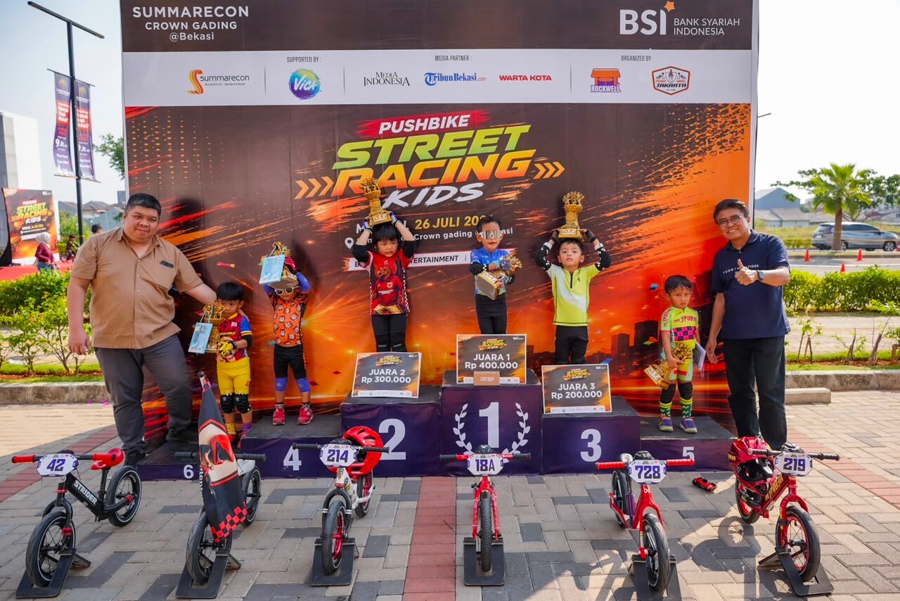 pemenang Summarecon Crown Gading Pushbike Street Racing Kids 2026
